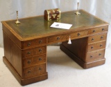 CLICK HERE FOR FULL DETAILS - Antique Pedestal Desks - Antique Oak Pedestal Desk
