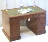 Antique Mahogany Pedestal Desk - After