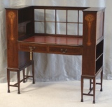 CLICK HERE FOR FULL DETAILS - Antique Inlaid Arts & Crafts Writing Desk