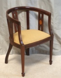The Ultimate Accessory - A Beautiful Antique Inlaid Mahogany Desk Chair
